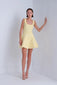 FLARED YELLOW MINI DRESS