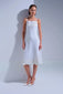 EMBROIDERED ECRU MIDI DRESS