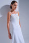 EMBROIDERED ECRU MIDI DRESS