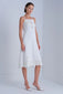 EMBROIDERED ECRU MIDI DRESS