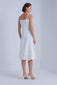 EMBROIDERED ECRU MIDI DRESS