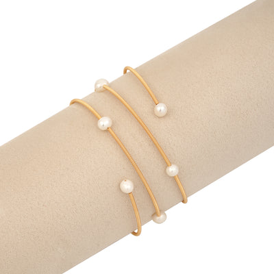 FLOATING PEARLS WRAP BRACELET