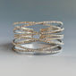 CROSS LINES CRYSTAL CUFF BRACELET (2 COLORS)