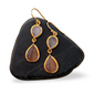TWO-TONE CAT'S EYE DROP EARRINGS