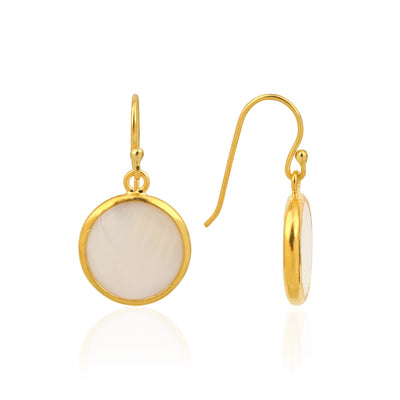NATURAL MOTHER OF PEARL DROP EARRINGS