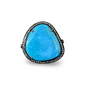 TURQUOISE DIAMOND EDGE RING