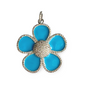 BLUE ENAMEL FLOWER PENDANT