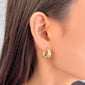 STUDDED HOOP EARRINGS