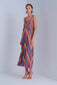 STRIPED MULTI MIDI KNIT DRESS