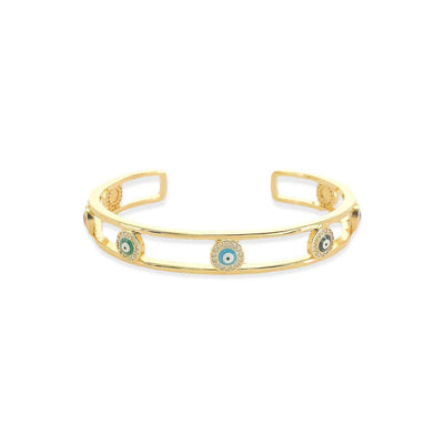 ENAMEL EVIL EYE CUFF