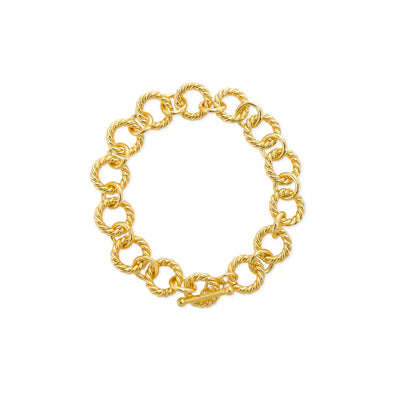TWISTED CHAIN TOGGLE BRACELET