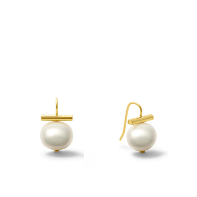 PEBBLE PEARL EARRINGS, MINI