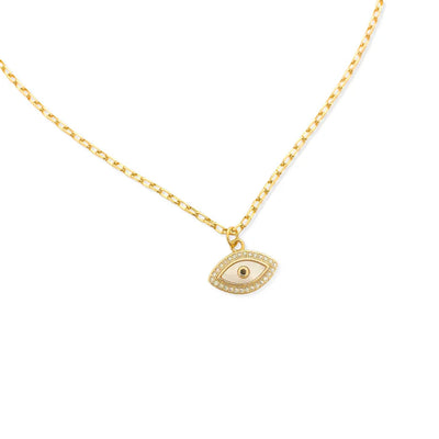 MOTHER OF PEARL EYE NECKLACE
