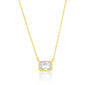 RECTANGLE BEZEL CZ NECKLACE