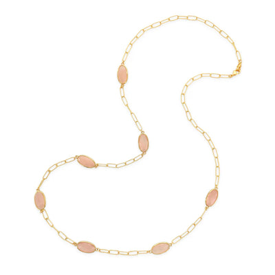 NATURAL STONE STATION NECKLACE