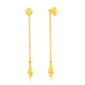 TEARDROP BEAD & CHAIN EARRINGS