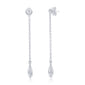 TEARDROP BEAD & CHAIN EARRINGS