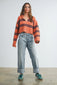 RUST NAVY STRIPED SWEATER