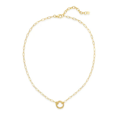 PAPERCLIP CHAIN NECKLACE WITH SPRING RING