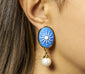 SUNSHINE CAMEO PEARL DROP EARRINGS