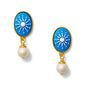 SUNSHINE CAMEO PEARL DROP EARRINGS
