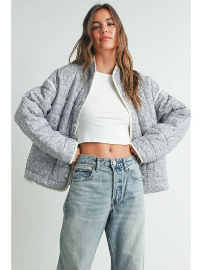 QUILTED PRINT JACKET