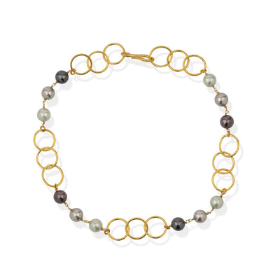 HANDMADE SHORT CHAIN W/ MAJORCA PEARLS