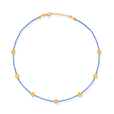 MIYUKI GOLD DISC NECKLACE