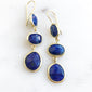 3-DROP LAPIS EARRINGS