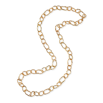 GOLD CHAINLINK LONG NECKLACE