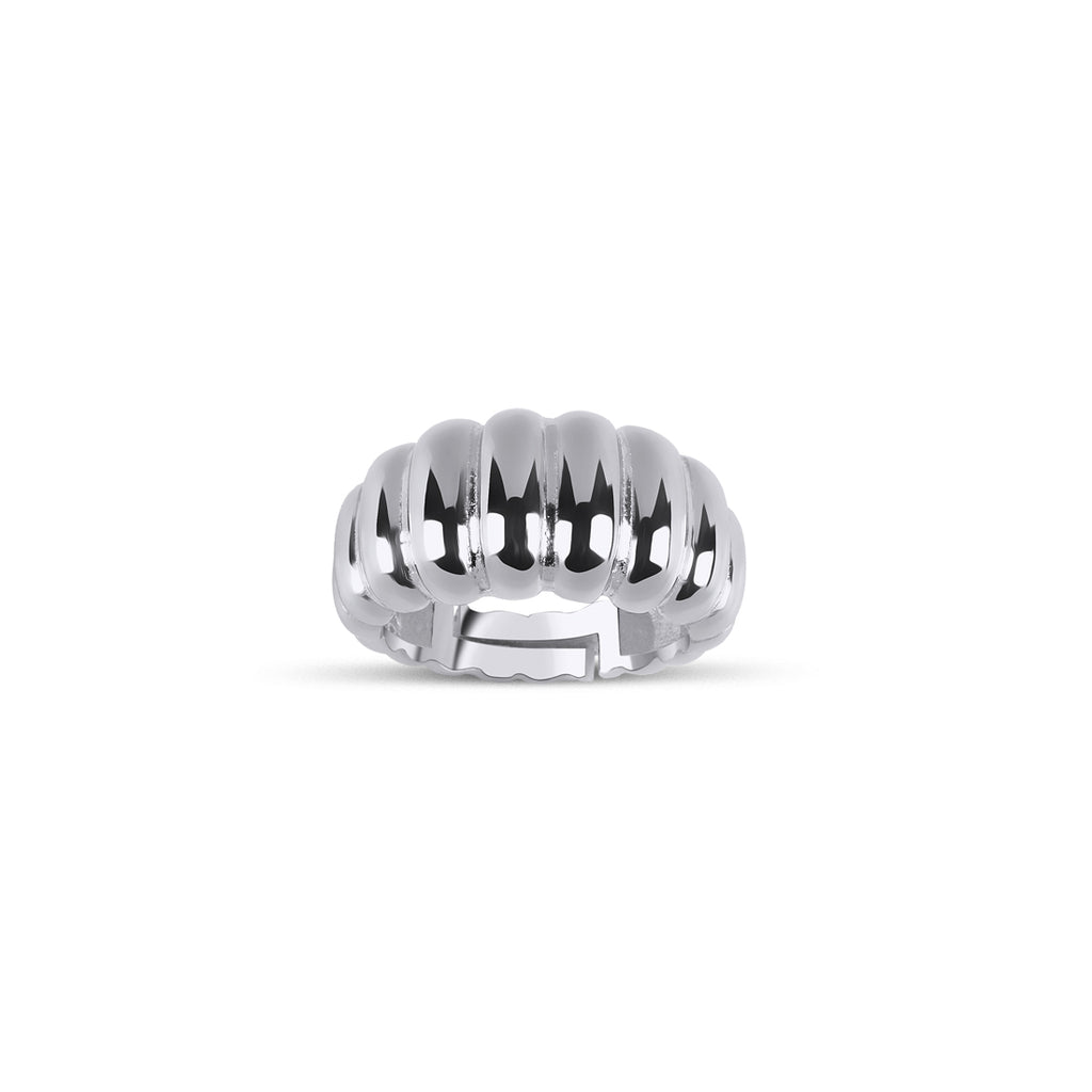 WIDE CROISSANT DOME RING
