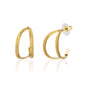 DOUBLE C HOOP EARRINGS