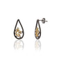 2-TONE TEARDROP STUDS