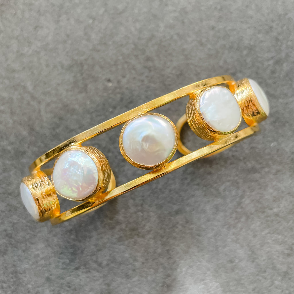 MOTHER OF PEARL CUFF BRACELET