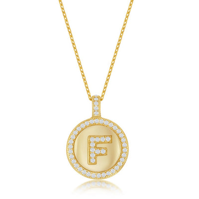 INITIAL COIN PENDANT "F"