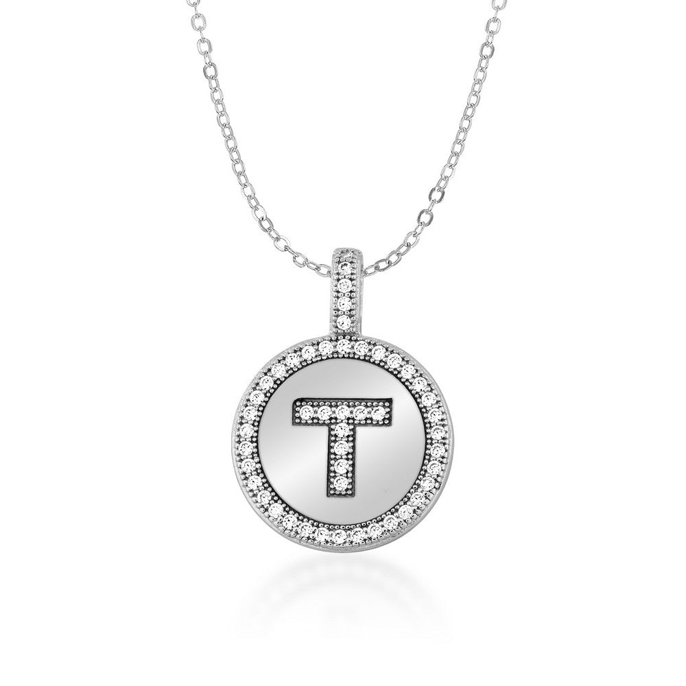 INITIAL COIN PENDANT "T"
