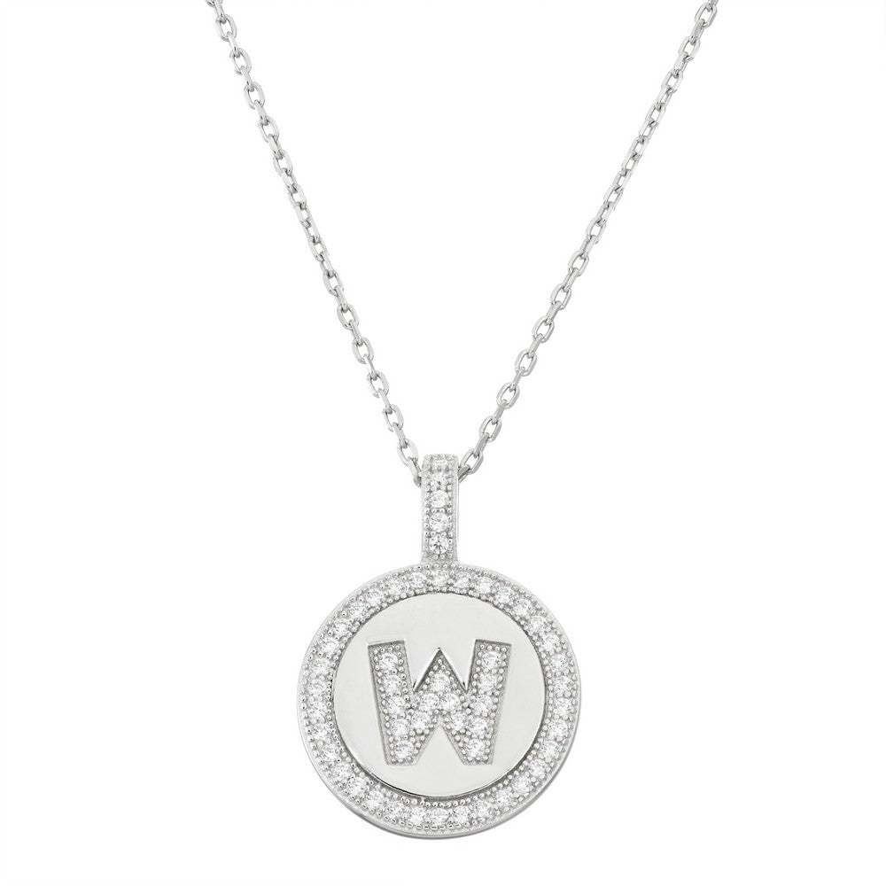 INITIAL COIN PENDANT "W"