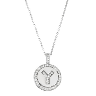 INITIAL COIN PENDANT "Y"