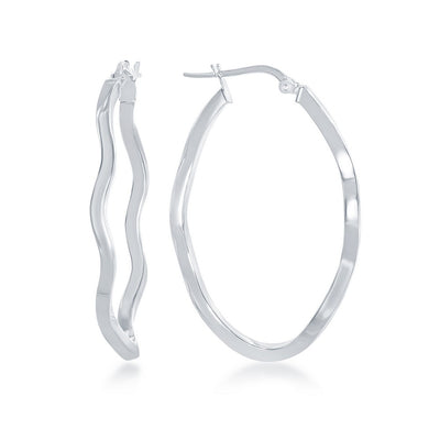 WAVY HOOP EARRINGS