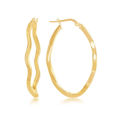 WAVY HOOP EARRINGS