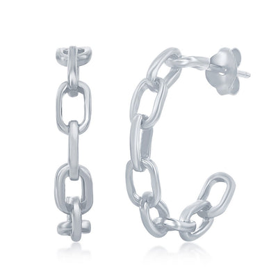 PAPERCLIP HOOP EARRINGS
