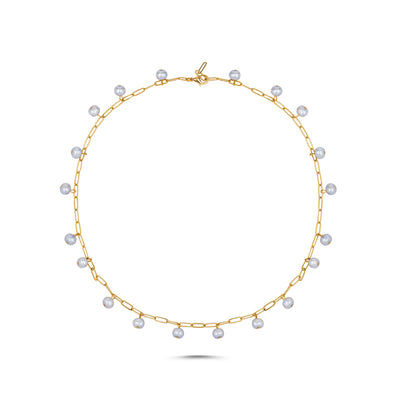 MULTI PEARL DROP NECKLACE