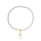 GREY PEARL NECK W/ HEART PENDANT