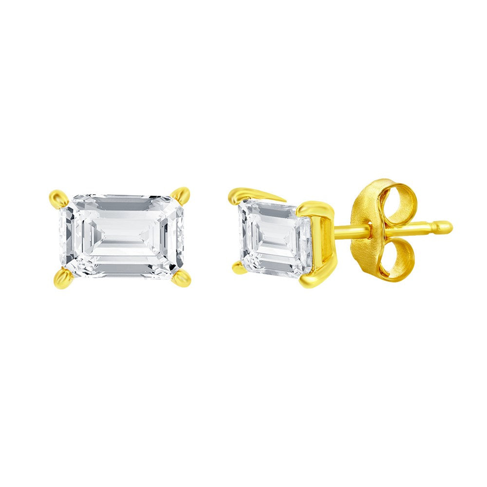 RECTANGLE SOLITAIRE STUDS
