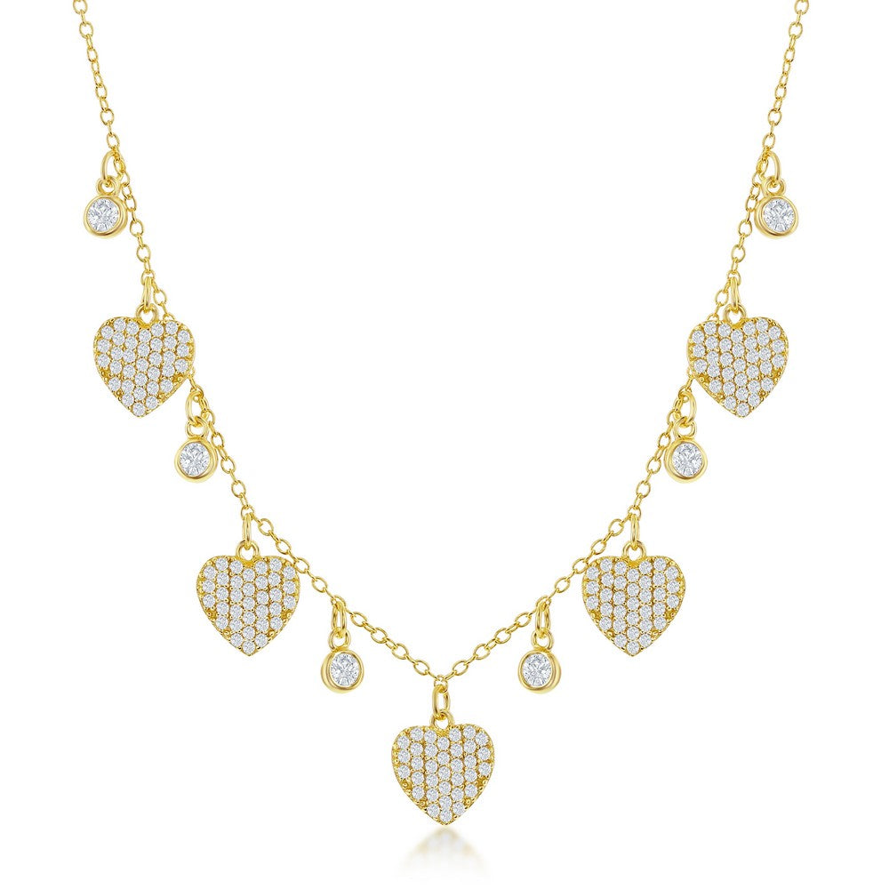 PAVE HEARTS NECKLACE