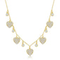 PAVE HEARTS NECKLACE