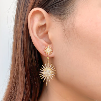 PAVE STARBURST EARRINGS