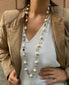 PEARL GEMSTONE LONG NECKLACE