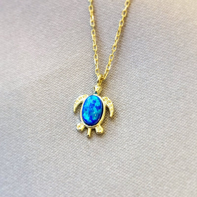 OPAL TURTLE PENDANT